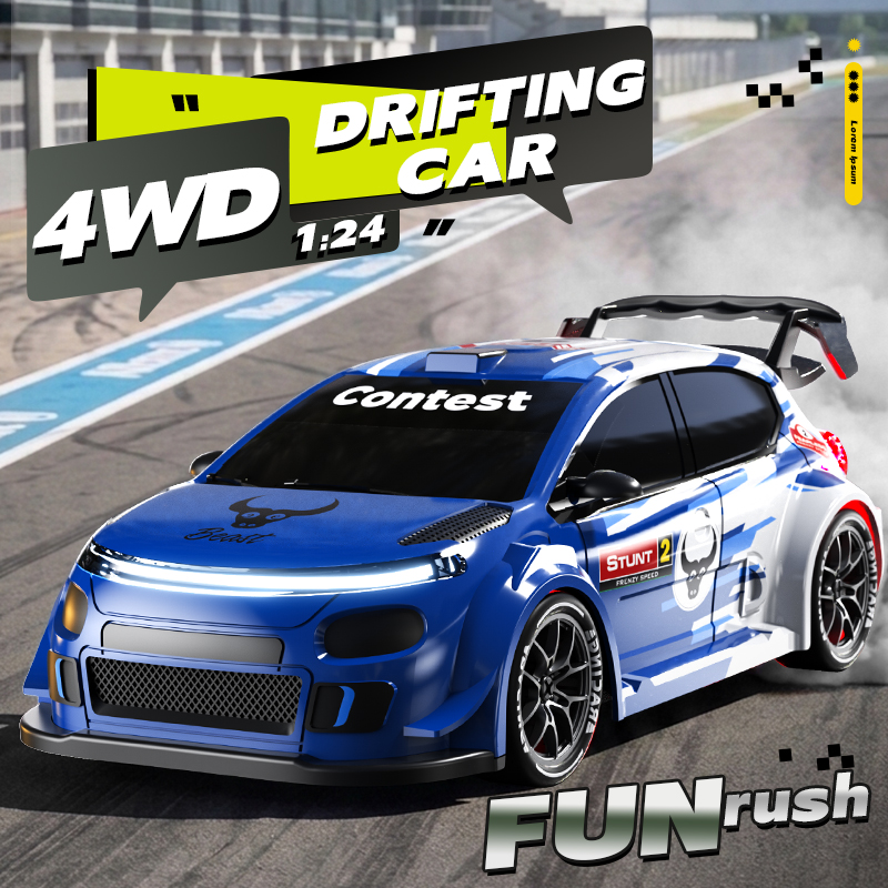 Rc Drift Car 1 24 Scale 4Wd - Coche RC de Derrape 4WD a