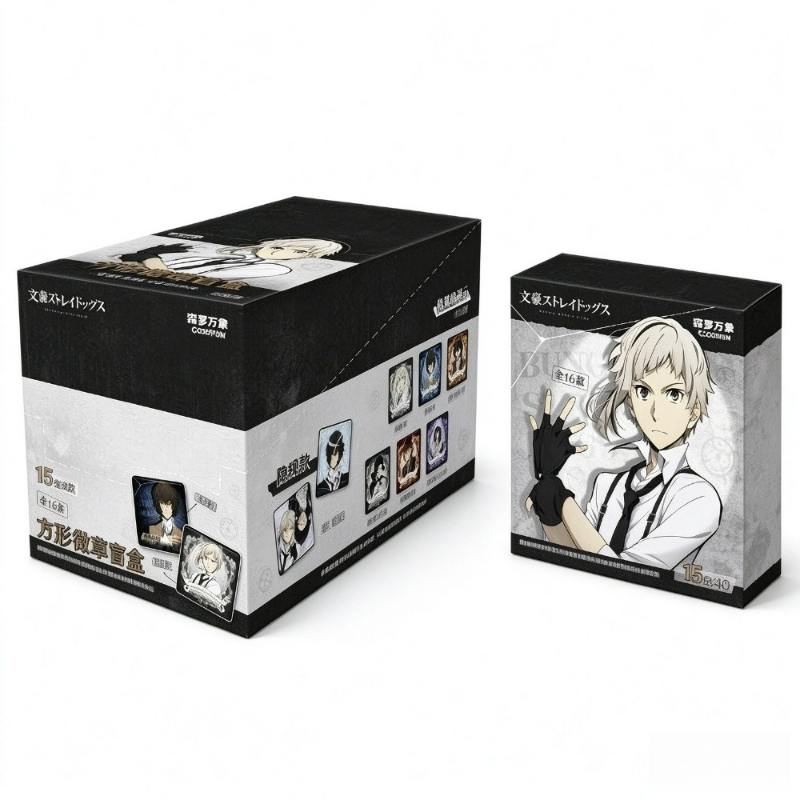 Anime Action Figure Blind Box - Insignia cuadrada de Bungo Stray Dogs,